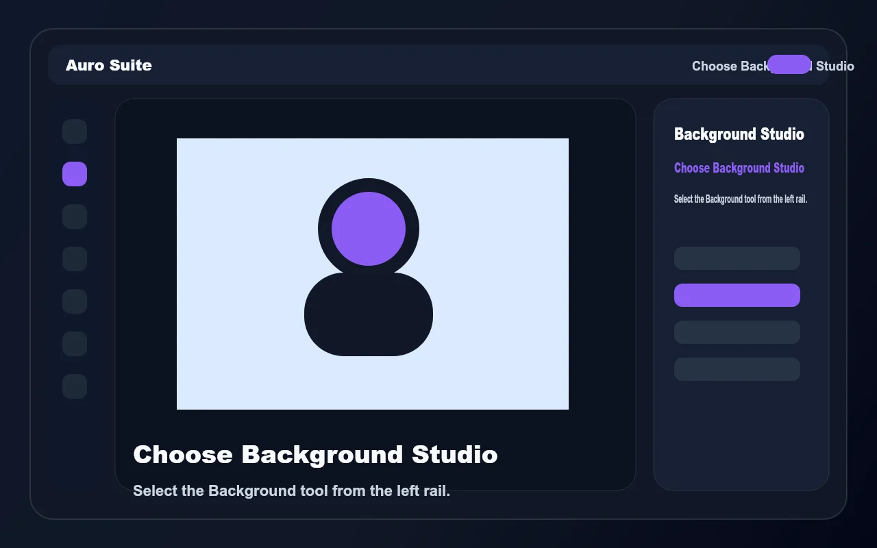 Photo editor with the Background tool selected